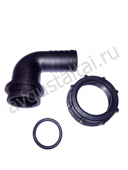 Фитинг угловой 1" D25 с накидной гайкой 1" и прокладкой Licheng (Китай)