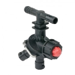 Корпус 3-х позиционный шланового типа D1/2"(13mm.) проходной