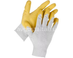 Перчатки х/б с латексом (одинарный облив)