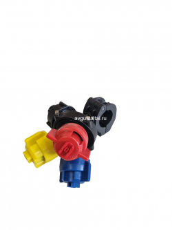 Корпус распылителя 3-х позиц. D1 F10 с гайками и распылителями Licheng (Китай)