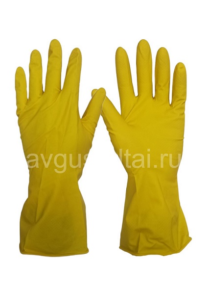 Перчатки хозяйственные латексные "L"