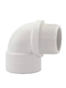 Угольник НПВХ с наруж.резьбой 2 1/2"