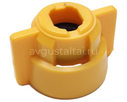 Гайка распылителя универсальная с прокладкой жёлт.
