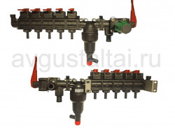 5-ти секц-й  регулятор давления с фильтром и манометром