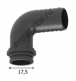 Фитинг 3/4" угловой 90°; ёлочка 13 мм.