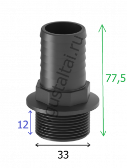 Фитинг прямой 1" М d.32 Турция