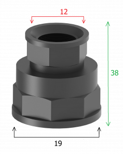 Ниппель переходной G1/2"хG1/4" 