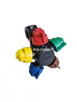 Корпус распылителя 5-ти позиц. D1 F10 с гайками и распылителями Licheng (Китай)