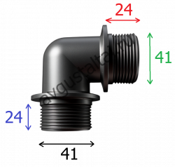 Фитинг 1"1/4 угловой 90°; Ш-Ш
