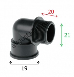 Фитинг 1/2" угловой 90°; Ш-Г